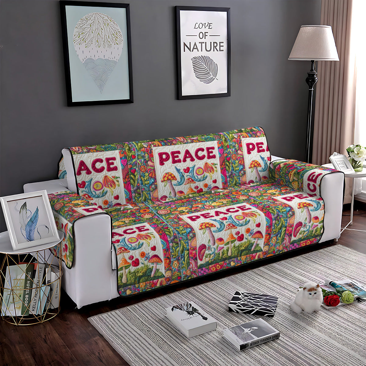 Blissful Peace Quilted Sofa Cover NCU0PT6907