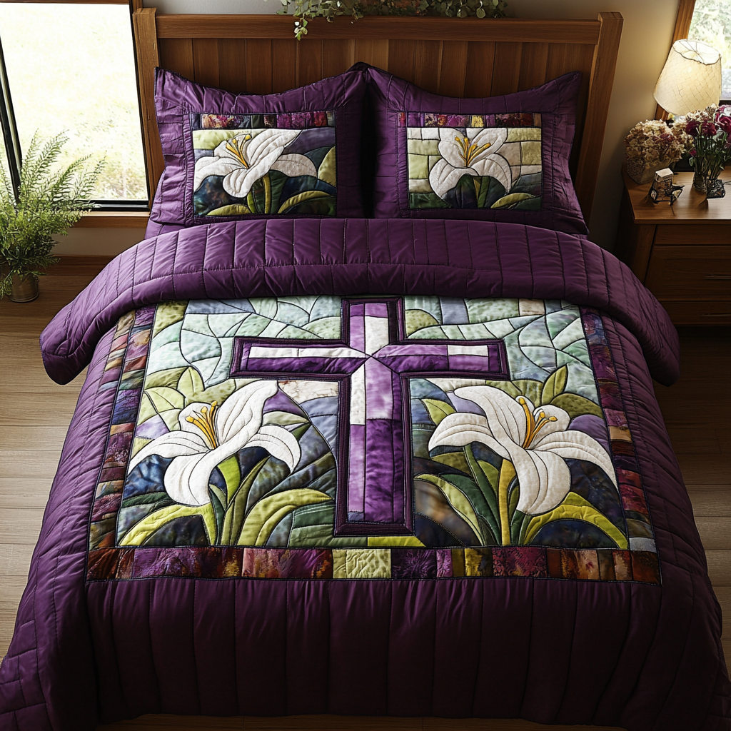 Blossoming Faith Quilted Blanket NCU0TH989