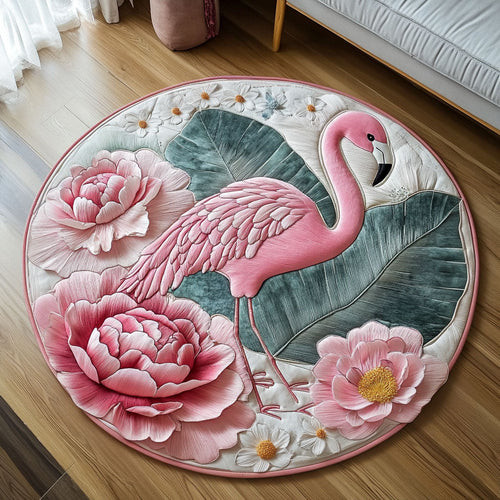 Blooming Elegance Quilted Round Mat NCU0NT4936