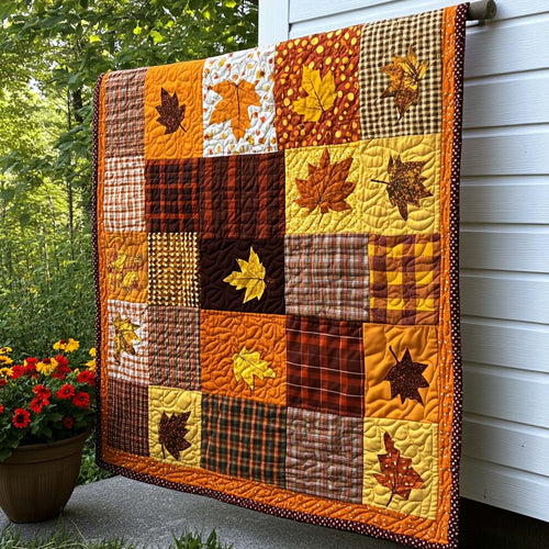 Blooming Fall Lane Quilted Blanket NCU0NT8416