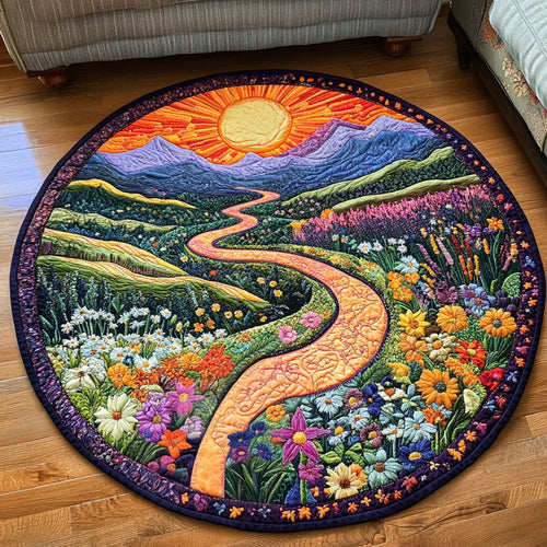 Blooming Vista Quilted Round Mat NCU0PT3516