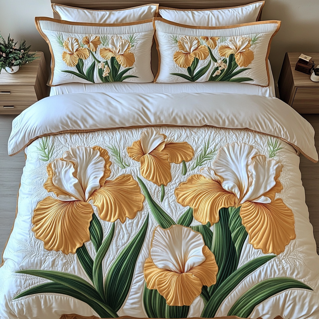Hummingbird Bliss 3-Piece Quilted Bedding Set NCU0DV423