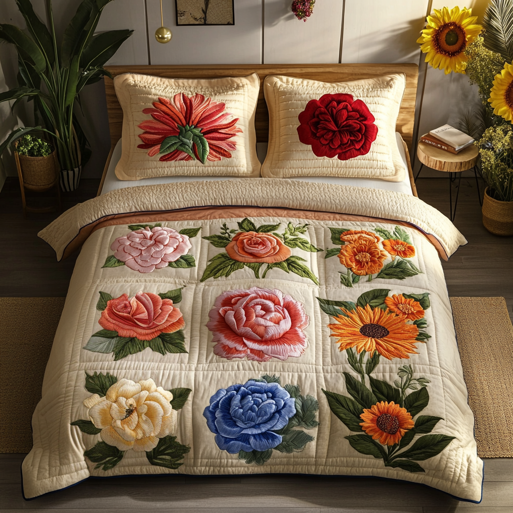 Blossom Dancer Quilted Blanket NCU0DK702