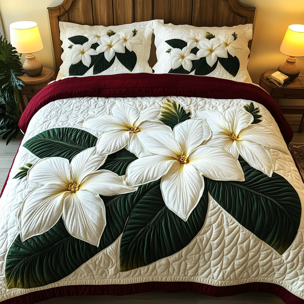 Blossom Vibes 3-Piece Quilted Bedding Set NCU0VL1993 – Vantique