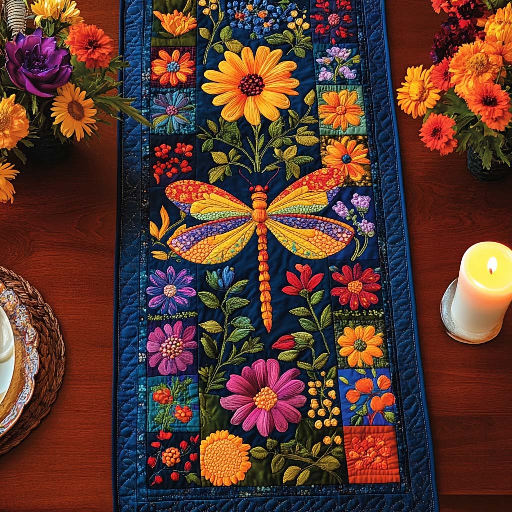 Blossom Wings Quilted Table Runner NCU0NT10394