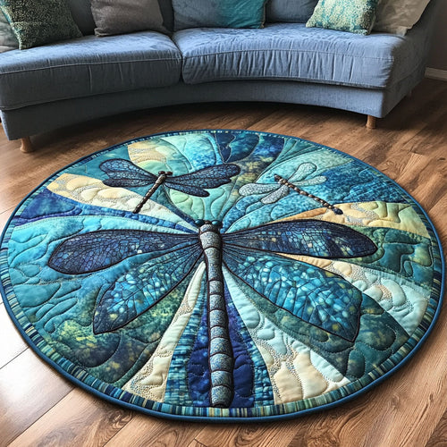 Blue Breeze Quilted Round Mat NCU0NT5042