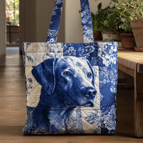 Blue Labrador Charm Quilted Tote Bag NCU0XD376