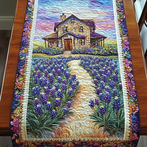 Blue Oasis Quilted Table Runner NCU0DK7210