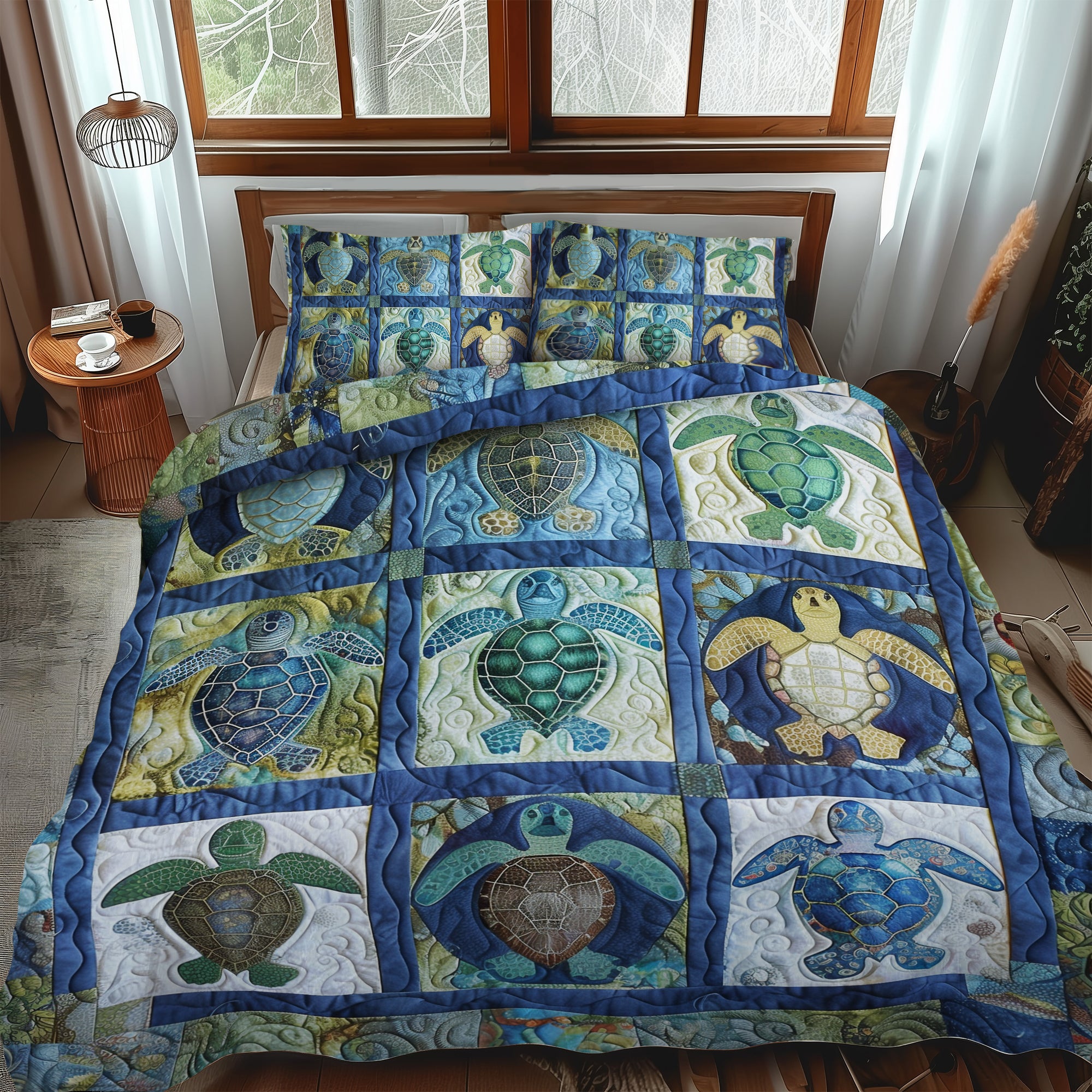 Turtle Oasis Quilted Blanket NCU0TH656 main image 1
