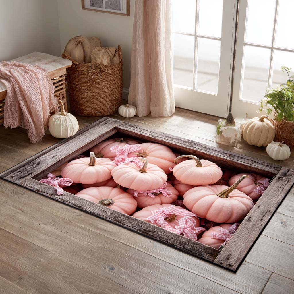 Blush Pumpkin Patch Area Rug NCU0XD914