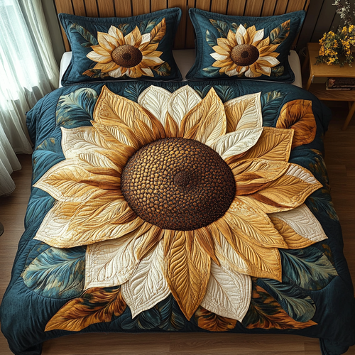Boho Bloom 3-Piece Quilted Bedding Set NCU0DV2054