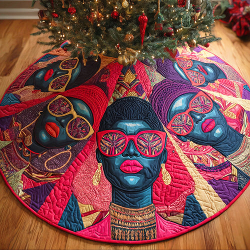 Bold Spirit Christmas Quilted Tree Skirt NCU0TD1137