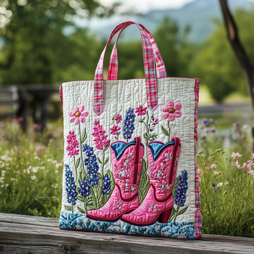 Boots Blossoms Quilted Tote Bag NCU0DV7012