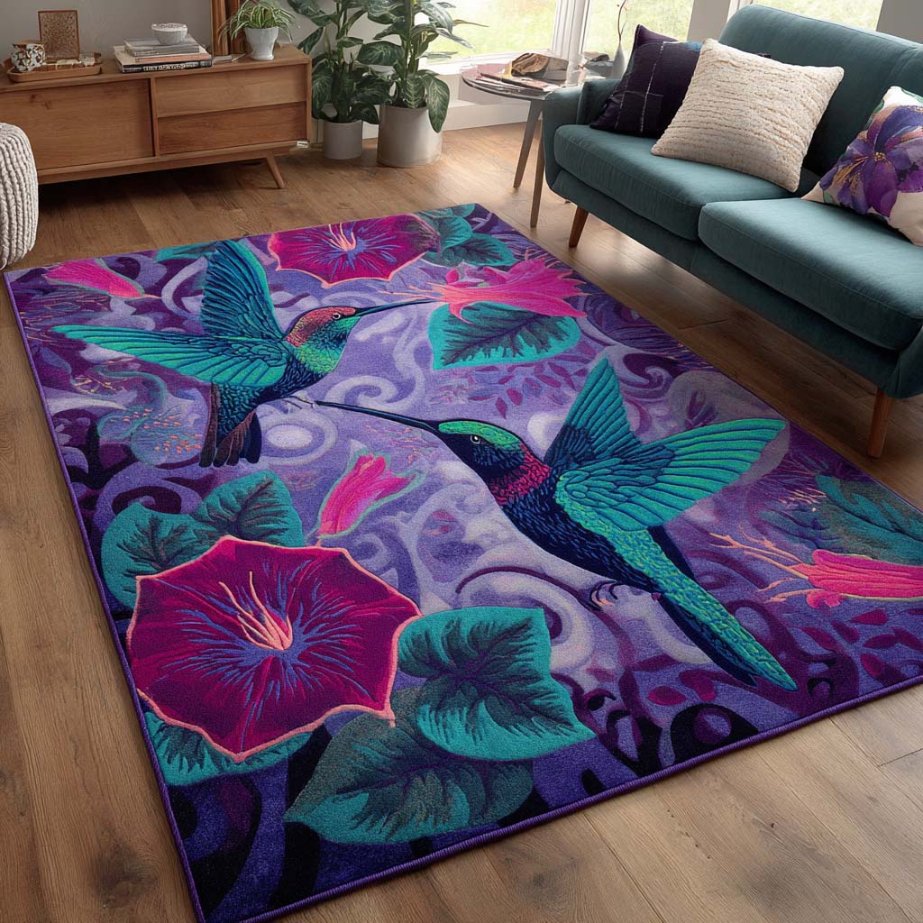 Bright Hummingbird Area Rug NCU0NT10065