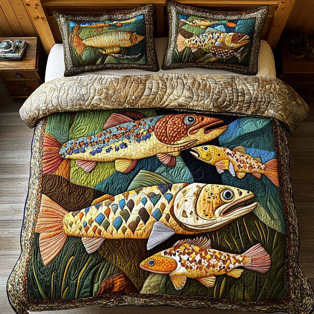 Bear Bliss 3-Piece Quilted Bedding Set NCU0NNT1944