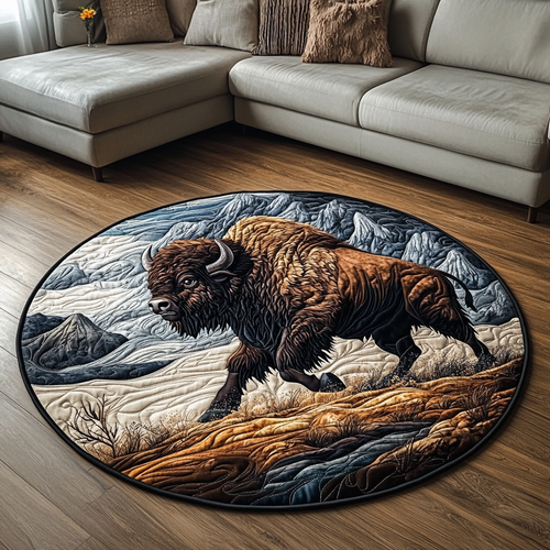 Buffalo Bliss Quilted Round Mat NCU0VH4505