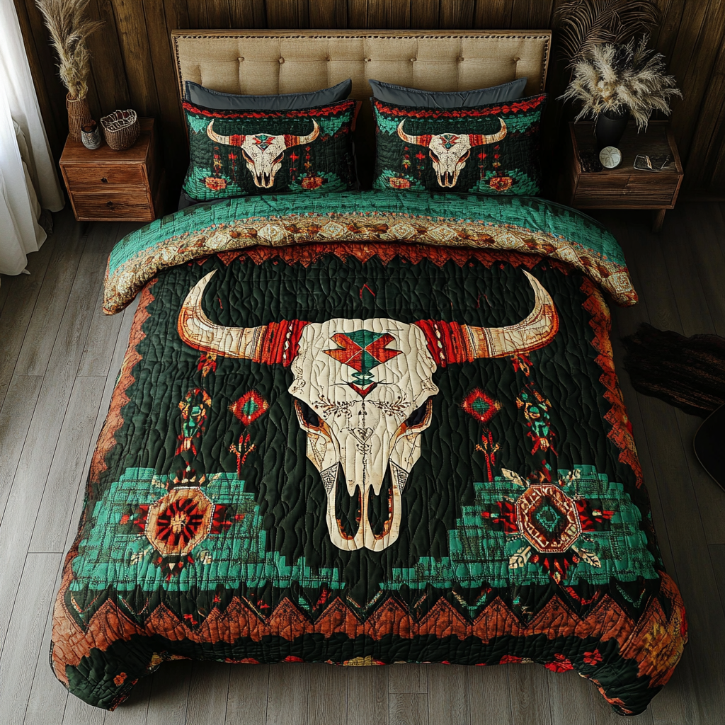 Highland Spirit 3-Piece Quilted Bedding Set NCU0PTT635 main image 1