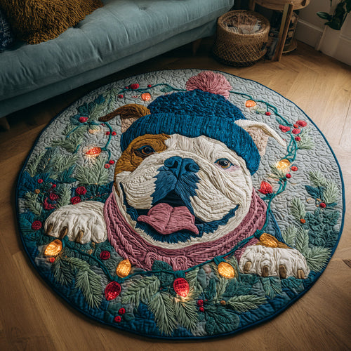 Bulldog Cozy Quilted Round Mat NCU0HH723