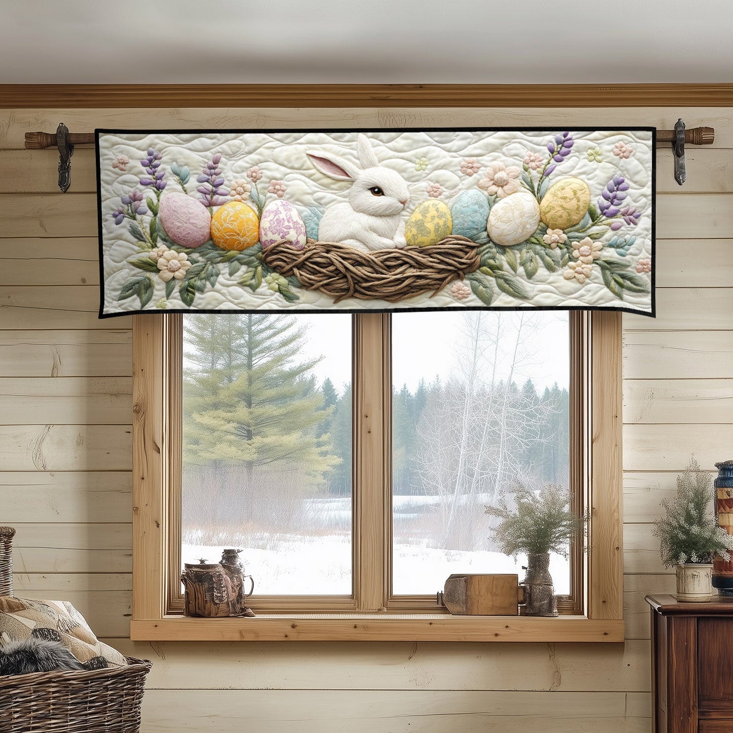 Bunny Hop Bliss Quilted Valance NCU0DV3982