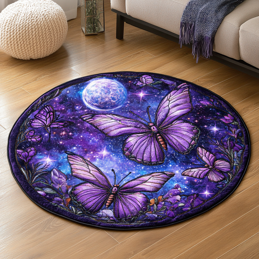 Butterfly Kisses Quilted Round Mat NCU0DK5817