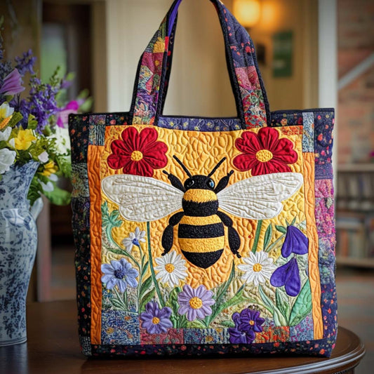 Buzz Charm Quilted Tote Bag NCU0NT10526