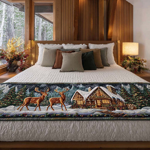 Cabin Heartbeat Calm Quilted Bed Runner NCU0NT8691