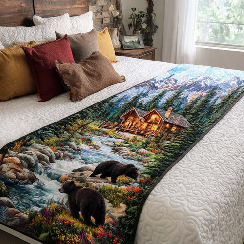 Cabin Rustic Charm Quilted Bed Runner NCU0NT8696