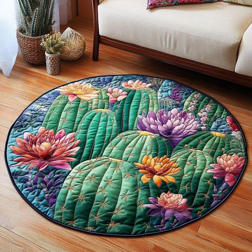 Cactus Bloom Quilted Round Mat NCU0NT4454