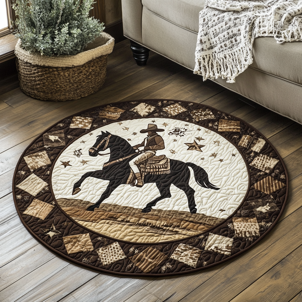 Cactus Circle Quilted Round Mat NCU0VH2255
