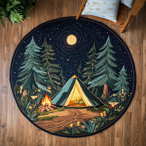 Campfire Nights Quilted Round Mat NCU0DK5657