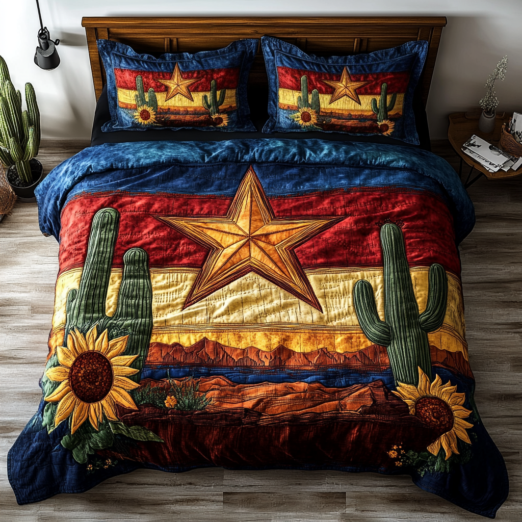 Canyon Bliss 3-Piece Quilted Bedding Set NCU0TH2436