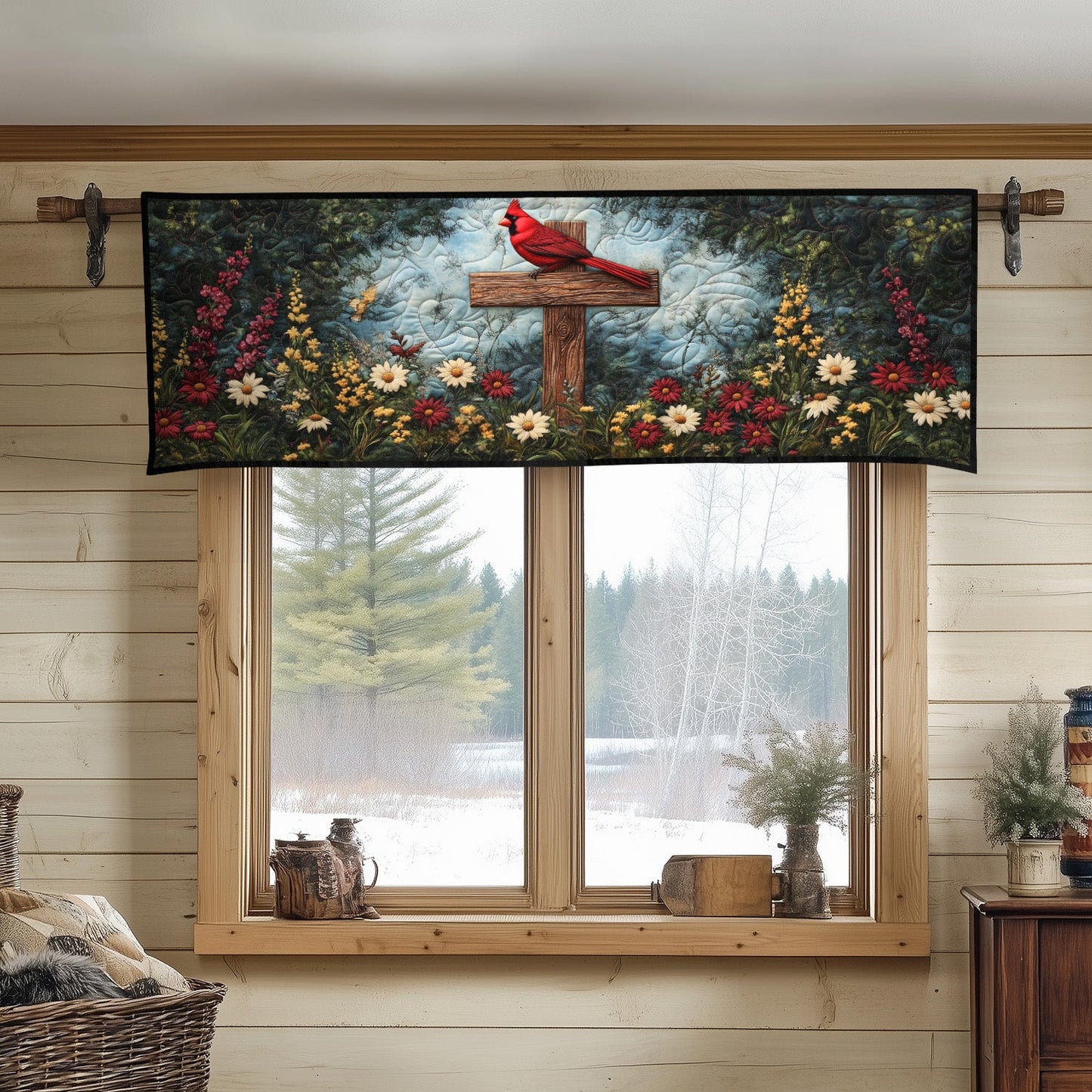 Cardinal Blessings Quilted Valance NCU0PT4964