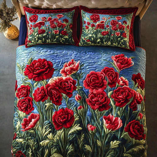 Carnation State 3-Piece Quilted Bedding Set NCU0PT6177