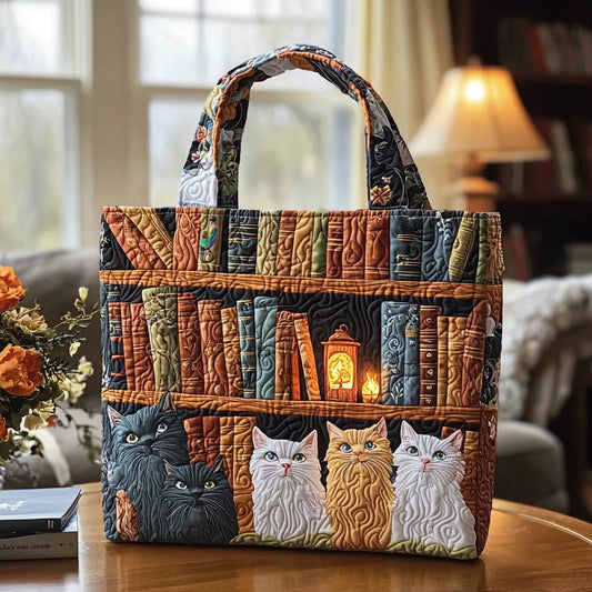 Cat Chronicles Quilted Tote Bag NCU0DV7260