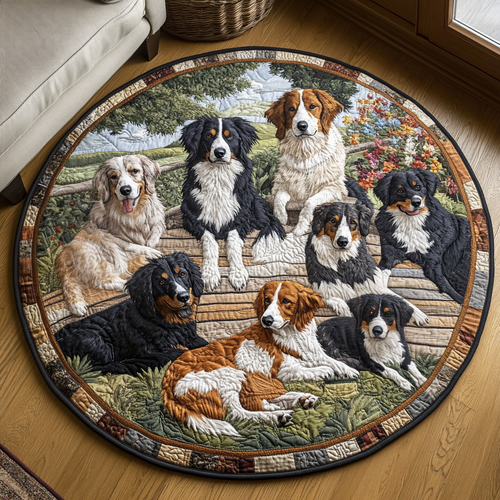 Cattle Call Charm Quilted Round Mat NCU0DV4381