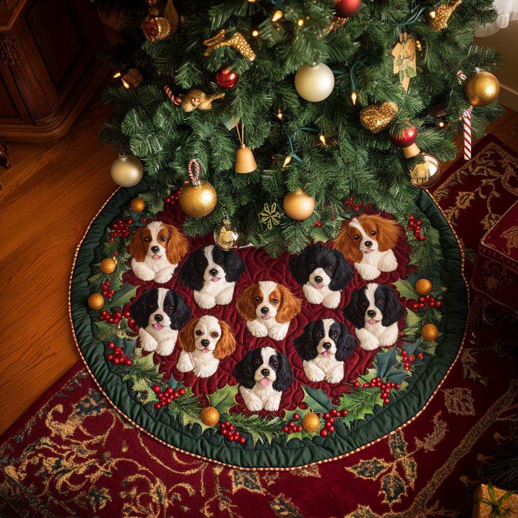 Cavalier Joy Quilted Christmas Tree Skirt NCU0DV7997
