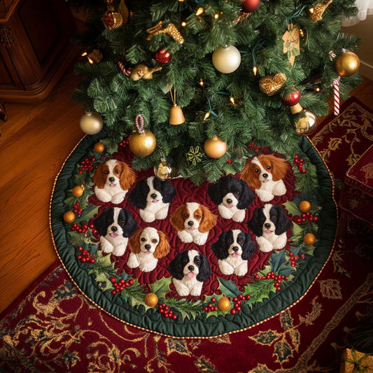 Cavalier Joy Quilted Christmas Tree Skirt NCU0DV7997