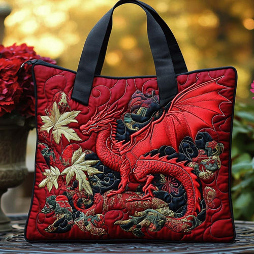 Celestial Dragon Flight Quilted Tote Bag NCU0NT8443
