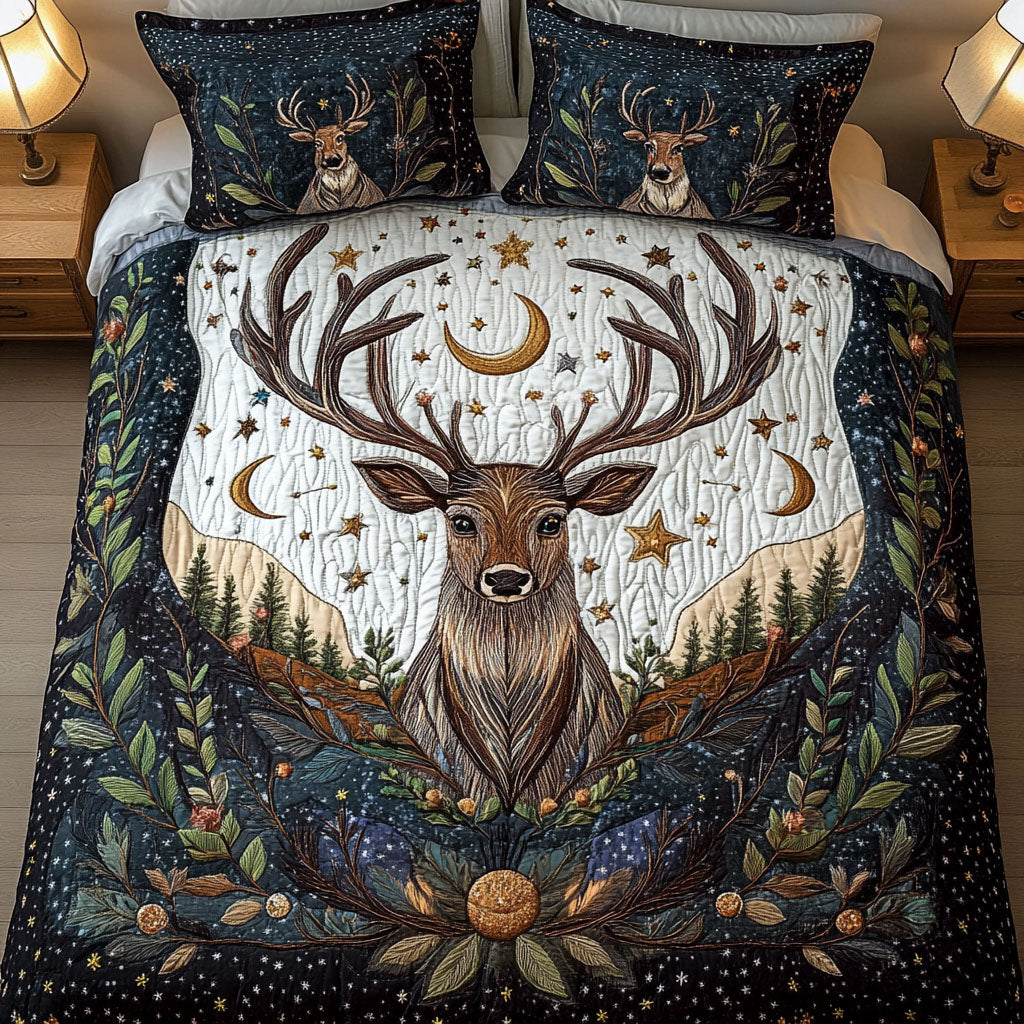 Wild Stag 3-Piece Quilted Bedding Set NCU0PVL063 main image 1