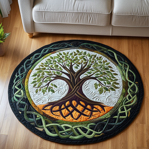Celtic Harmony Quilted Round Mat NCU0NT3455