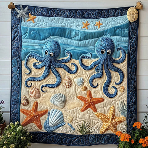 Cephalopod Dreams Quilted Blanket NCU0NT6997