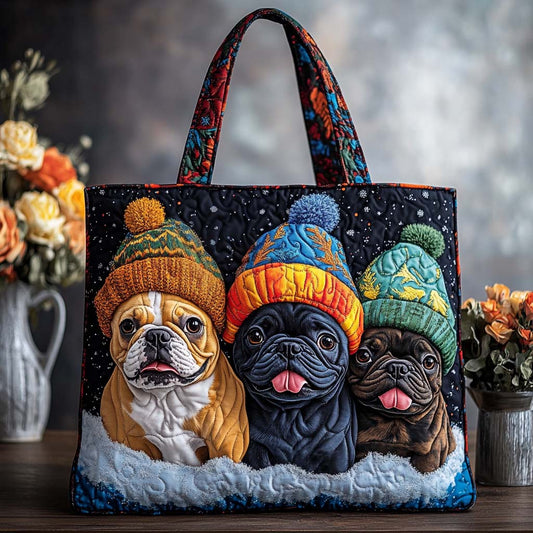 Cheerful Bullie Quilted Tote Bag NCU0NT9813