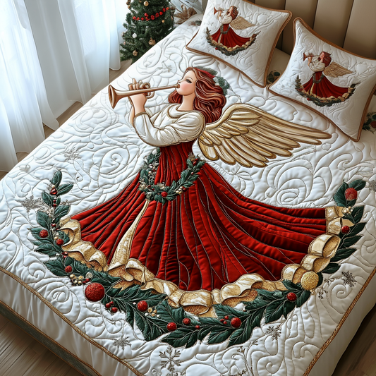 Cherished Christmas 3-Piece Quilted Bedding Set NCU0DV1820