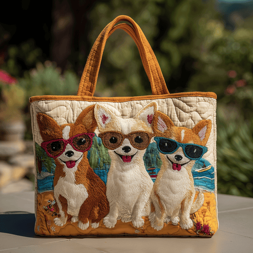 Chic Chihuahua Crew Quilted Tote Bag NCU0TH2779