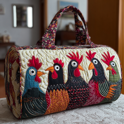 Chicken Garden Quilted Duffle Bag NCU0DK9807