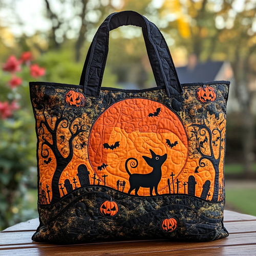 Chihuahua Nightfall Quilted Tote Bag NCU0DK9360