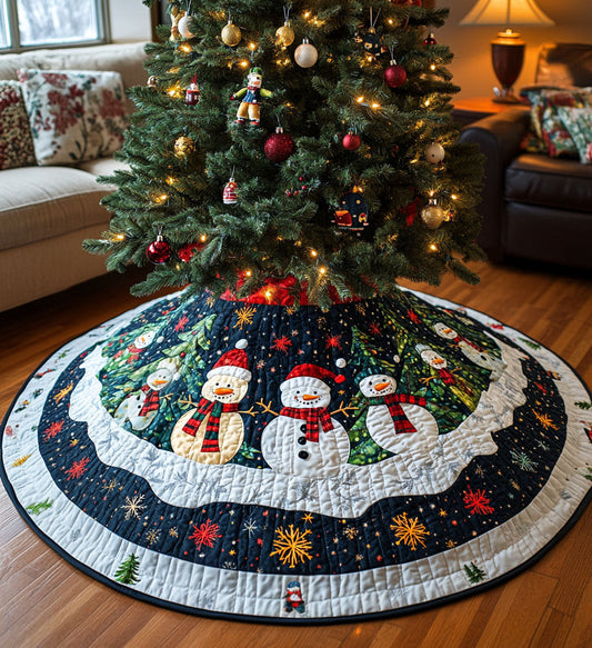 Chimney Charm Quilted Christmas Tree Skirt NCU0PT1016