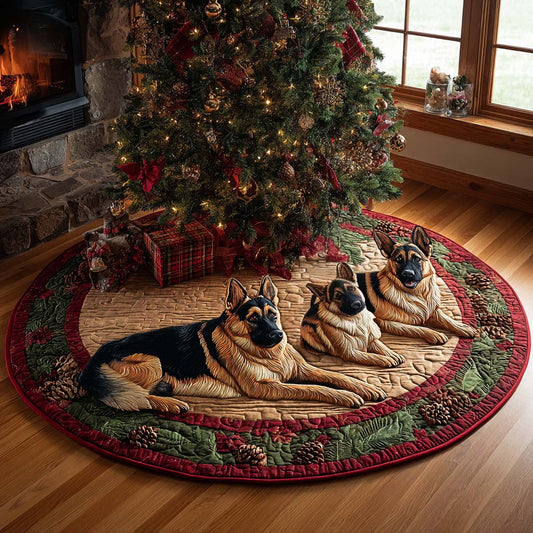 Christmas Guardian Quilted Christmas Tree Skirt NCU0DV8035