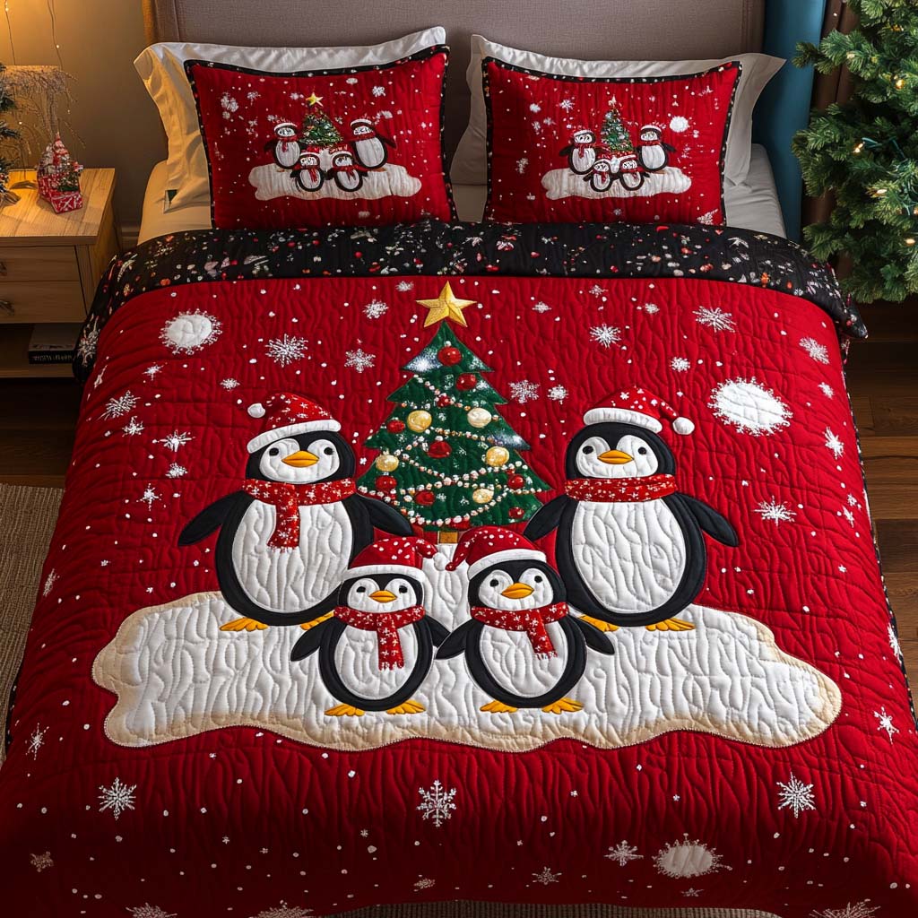 Holiday Tie 3-Piece Quilted Bedding Set NCU0NXD270