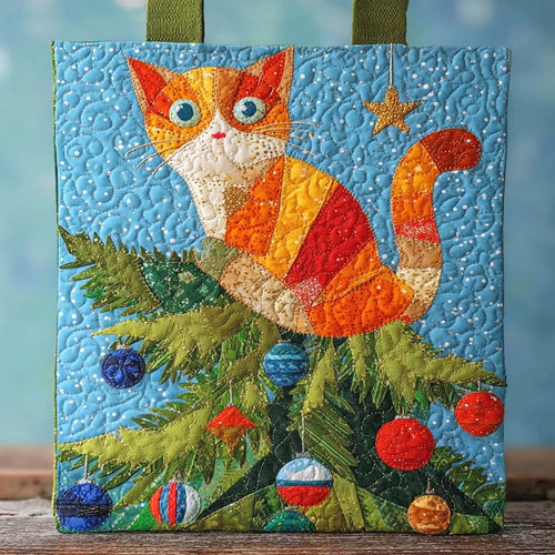 Christmas Tree Climber Quilted Tote Bag NCU0XD1214